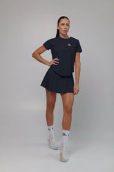 Stretchy Material Shirt and Skirt Set (Without Bra)